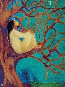 Woman in Tree
